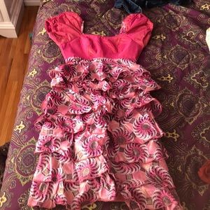 Ankara Nigerian Pink Party Dress